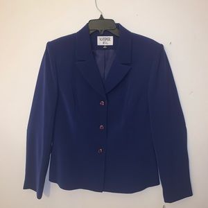 2pc Kasper navy blue skirt suit. Size: 12
